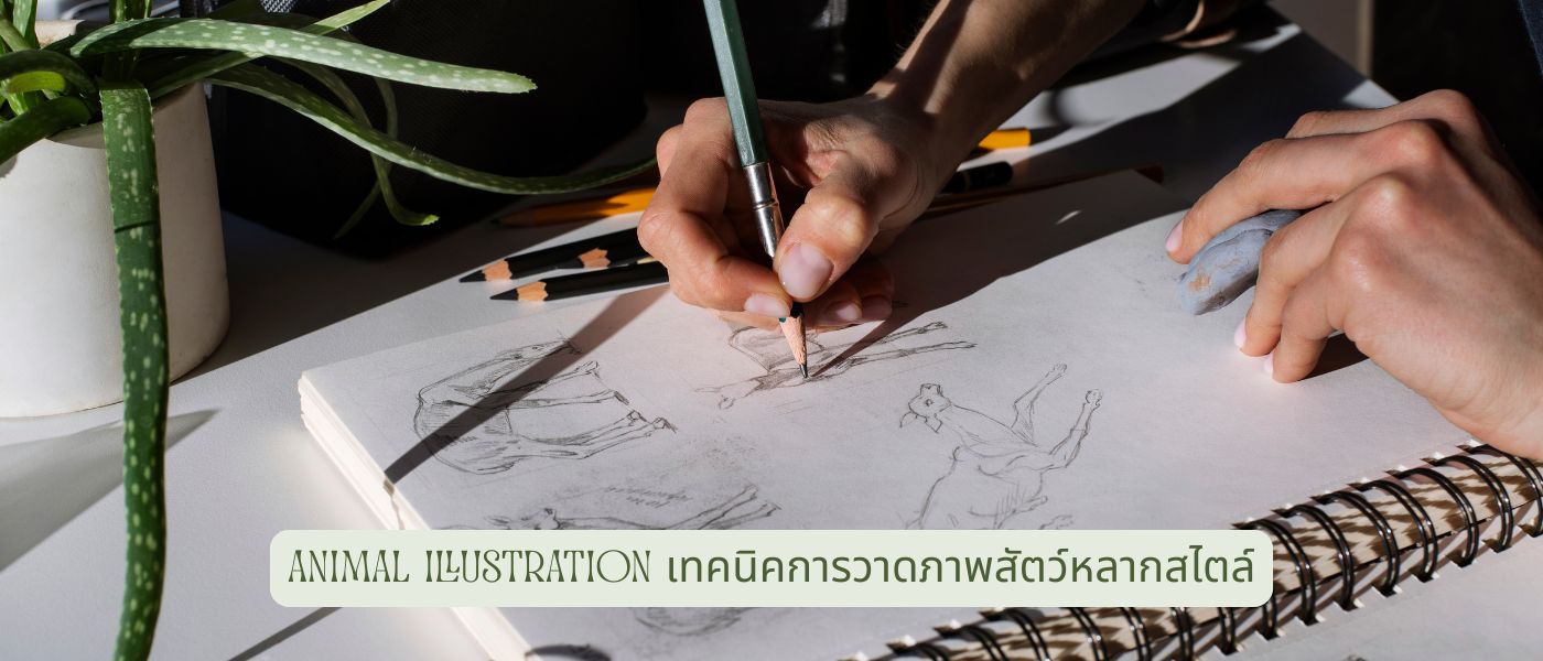 Animal Illustration – เทคนิคการวาดภาพสัตว์หลากสไตล์
